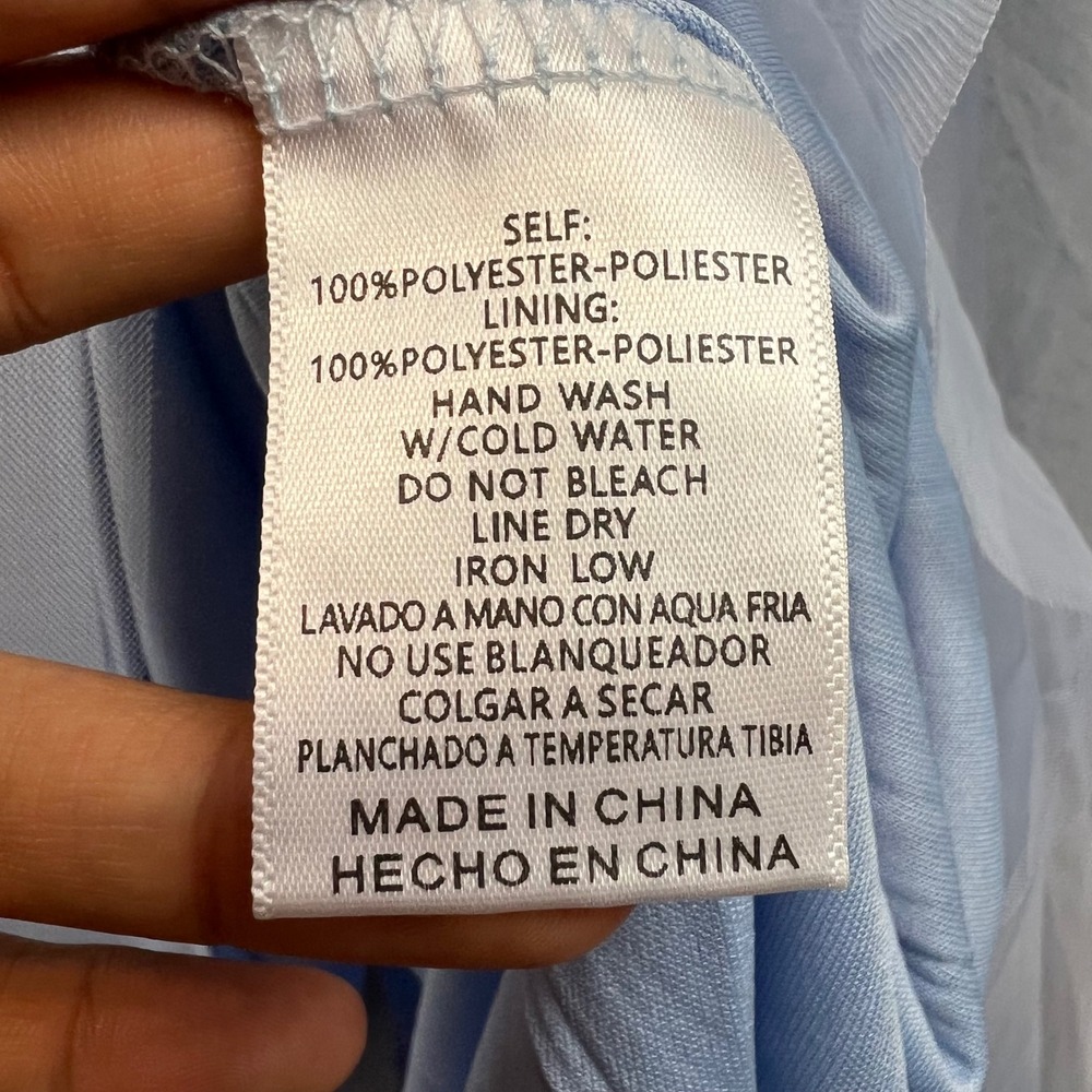 Baltic Born Light Blue Emma Smocked Tulle Dress Ruffle Strap 3XL - Picture 12 of 13